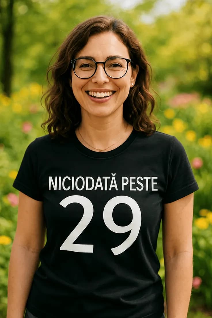 Tricou amuzant Niciodată peste 29 – NICIODATĂ PESTE 29