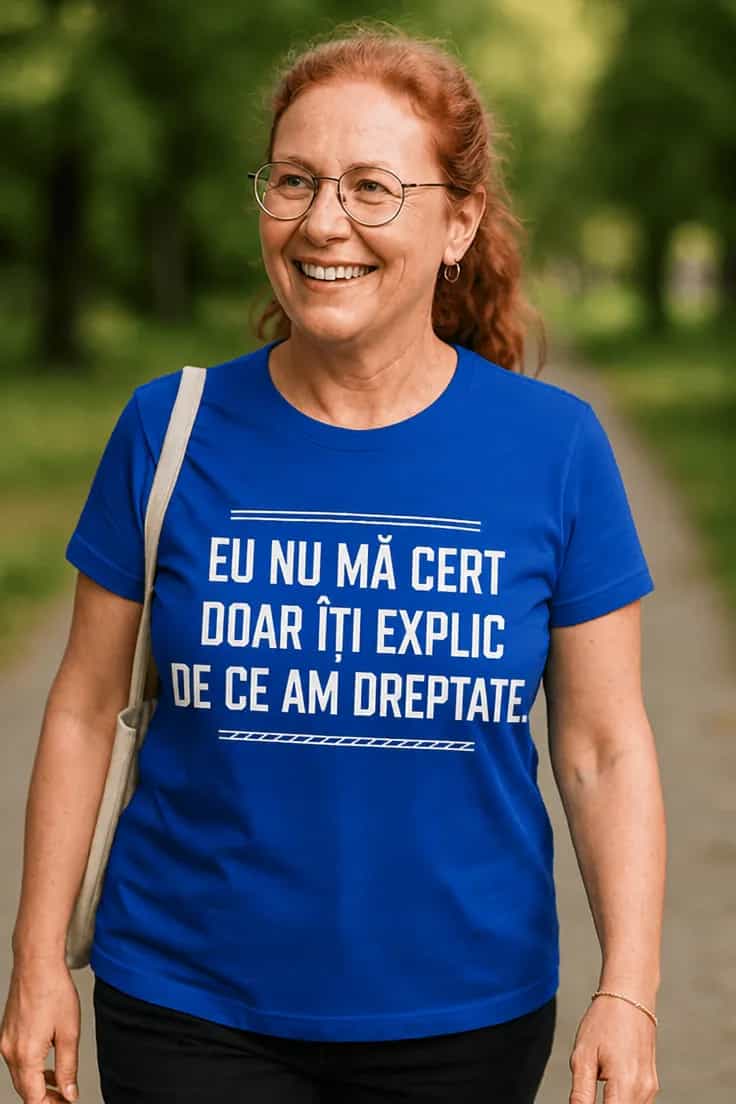 Tricou amuzant Nu mă cert am dreptate