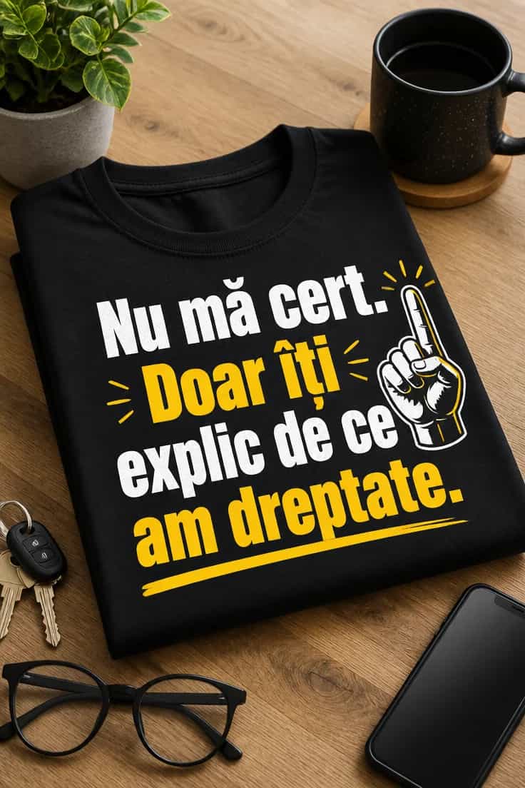 Tricou nu mă cert, doar îți explic de ce am dreptate
