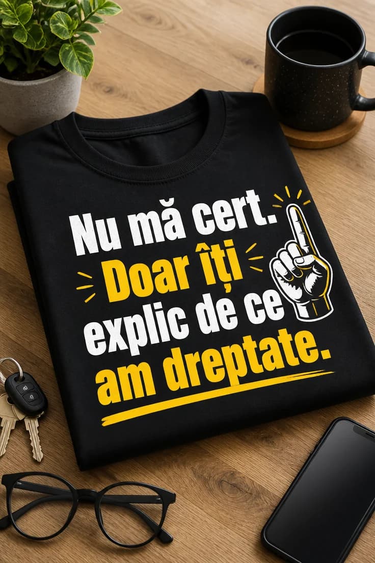 Tricou nu mă cert, doar îți explic de ce am dreptate