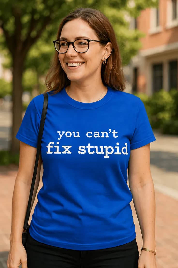 Tricou amuzant Nu poți repara prostia