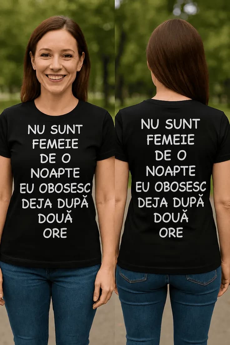 Tricou amuzant Obosesc după două ore - NU SUNT