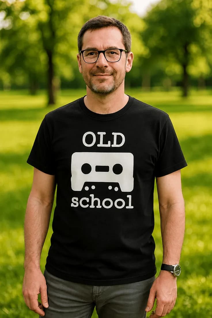 Tricou amuzant Old school