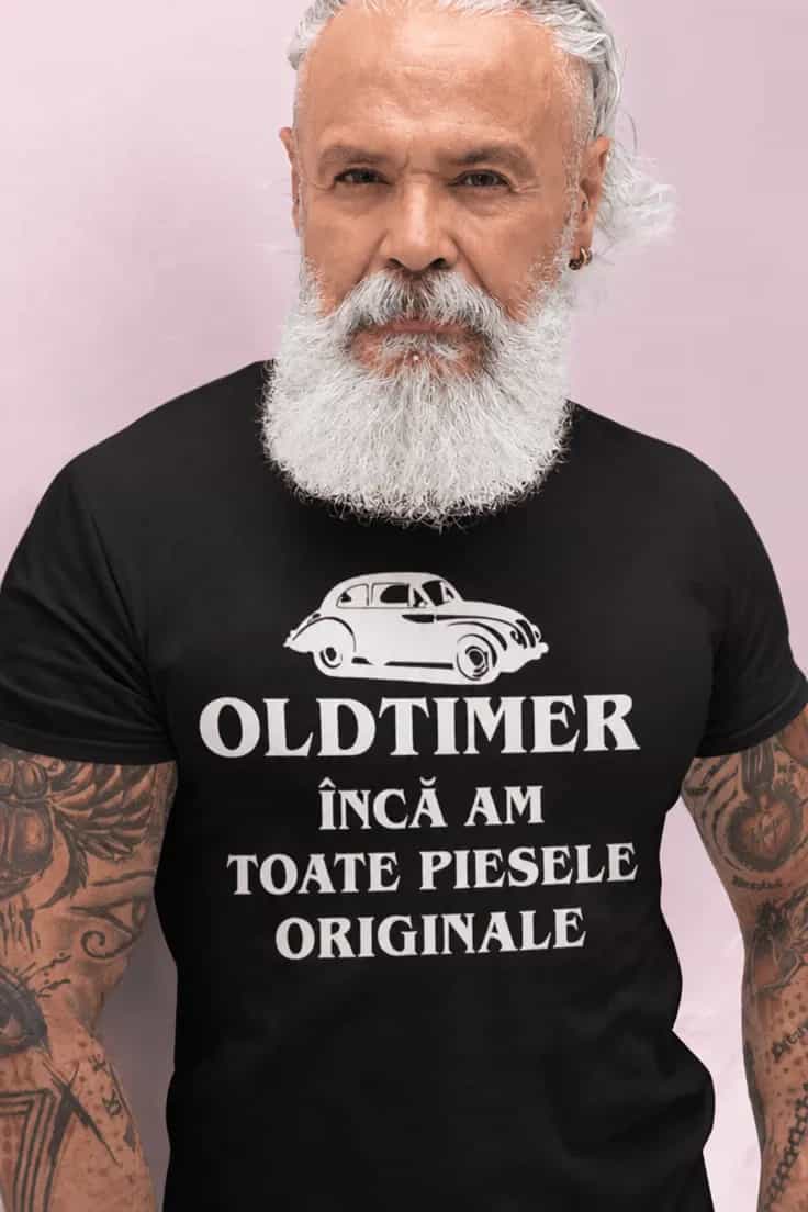 Tricou amuzant Oldtimer cu piese originale