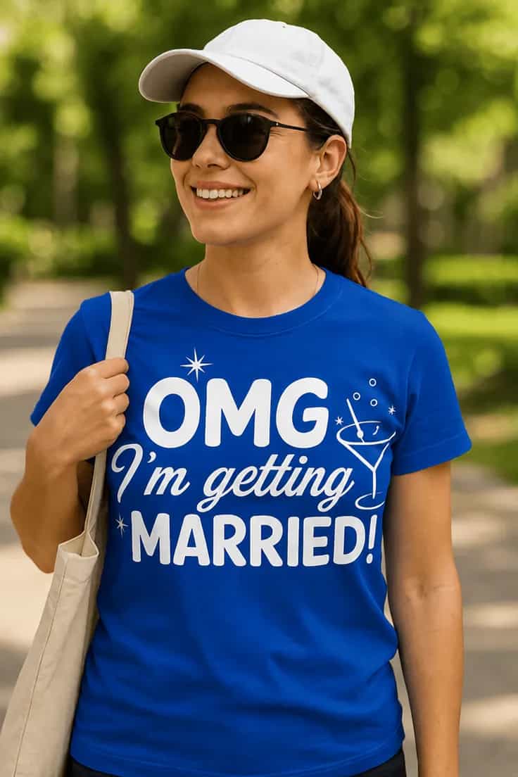Tricou amuzant Omg mă căsătoresc - OMG I'm getting MARRIED!