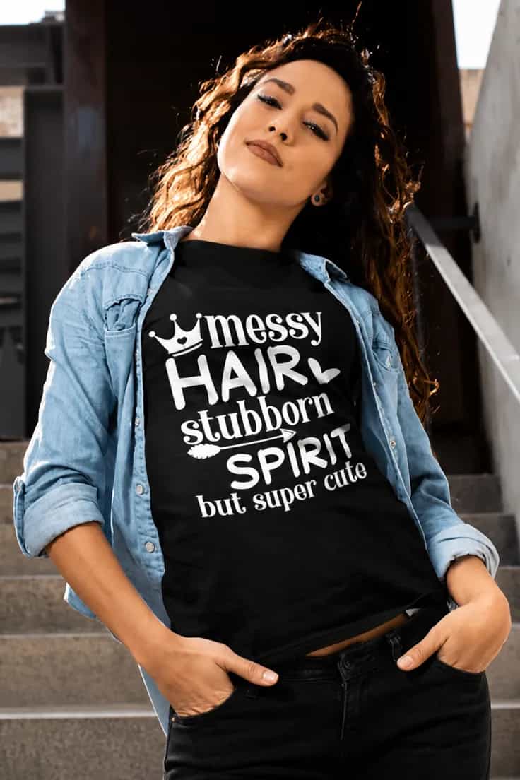 Tricou amuzant Păr ciufulit spirit încăpățânat