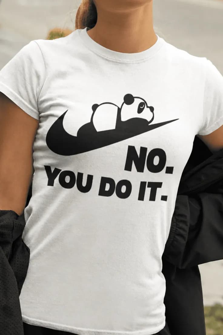 Tricou amuzant Panda refuză treaba - NO. YOU DO IT.