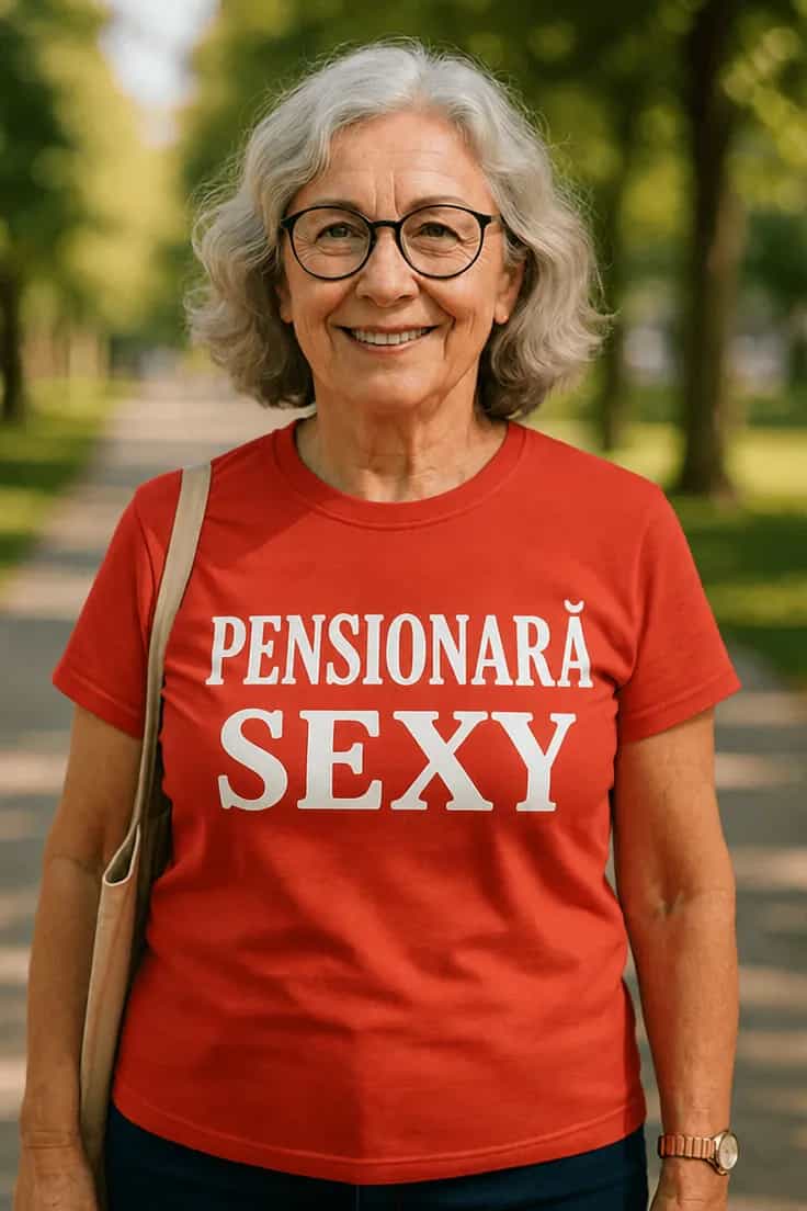 Tricou amuzant Pensionară sexy – PENSIONARĂ SEXY