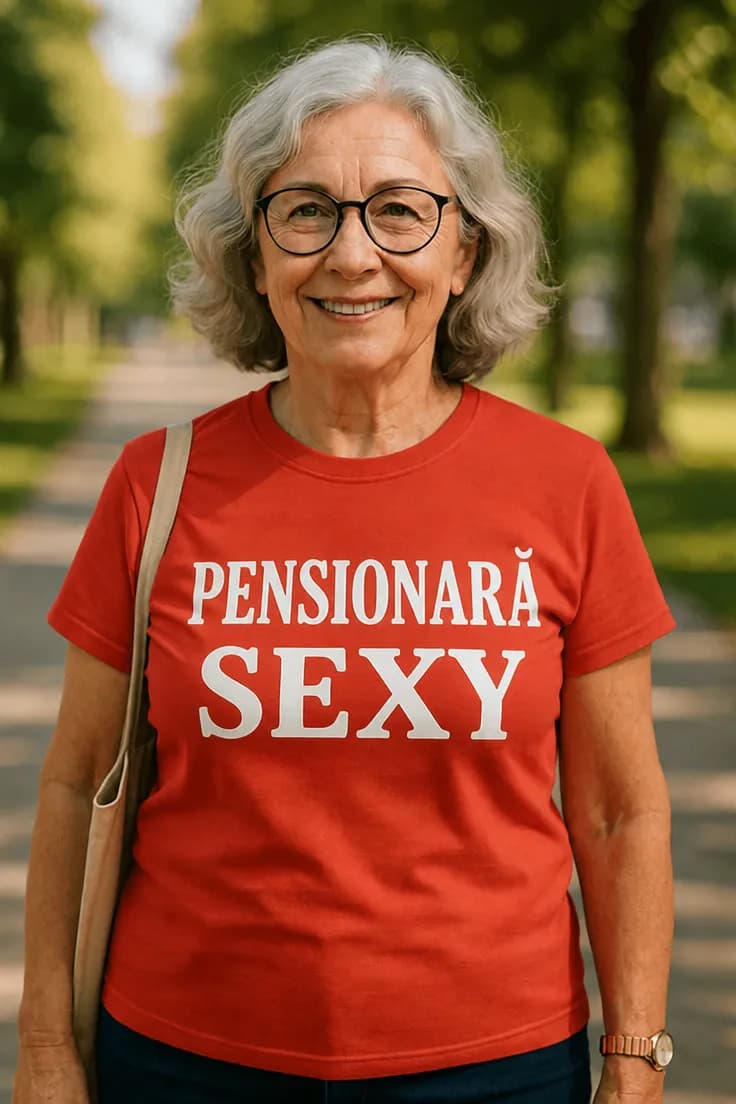 Tricou amuzant Pensionară sexy – PENSIONARĂ SEXY