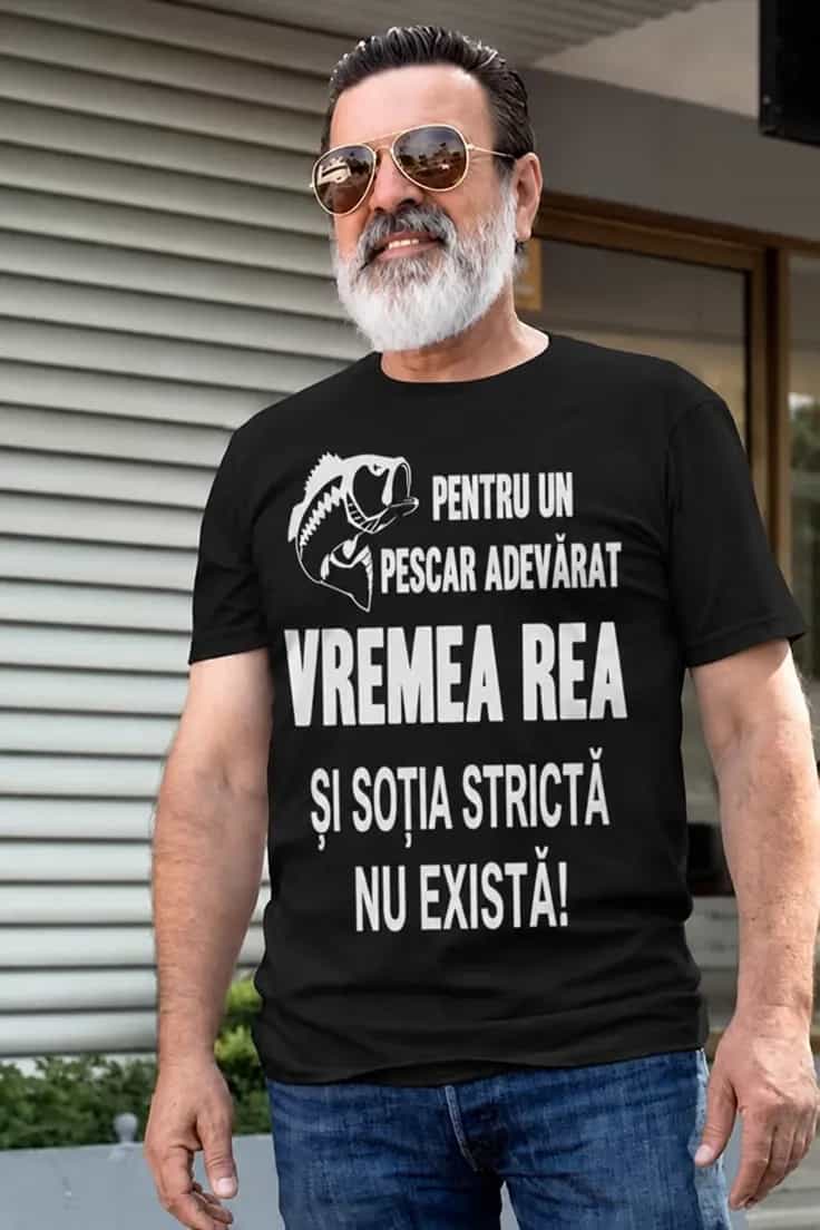 Tricou amuzant Pescar adevărat – PENTRU UN PESCAR