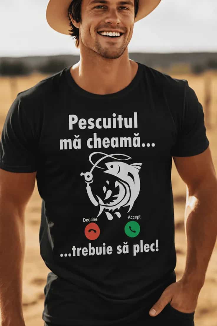 Tricou amuzant Pescuitul mă cheamă - Decline Accept