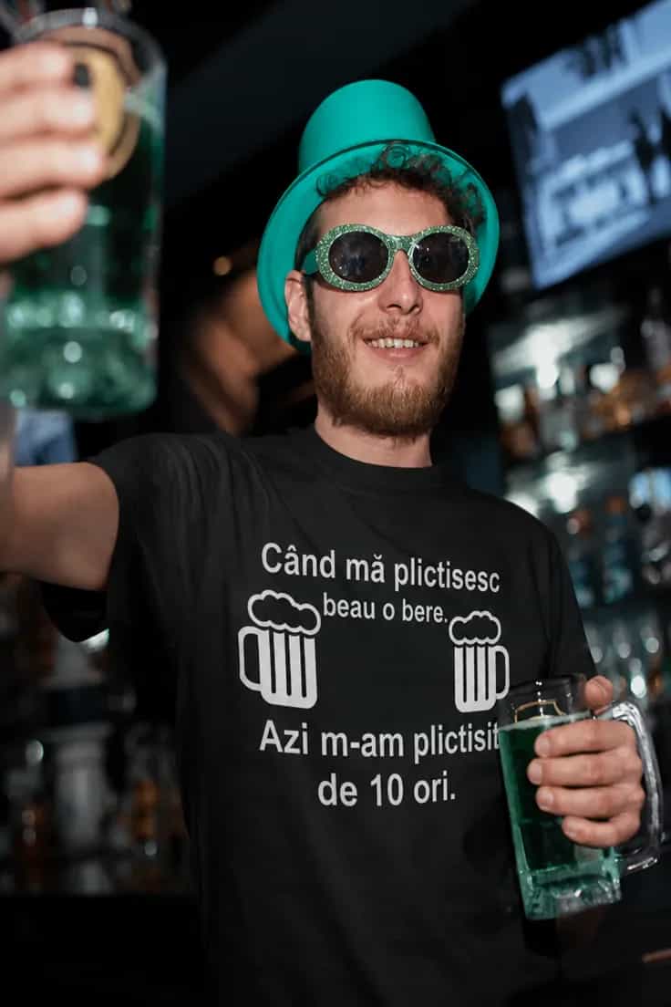Tricou amuzant Plictiseală și bere – Când mă plict