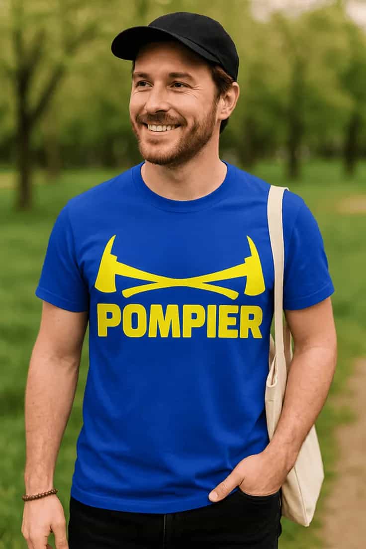 Tricou amuzant Pompier cu topoare – POMPIER