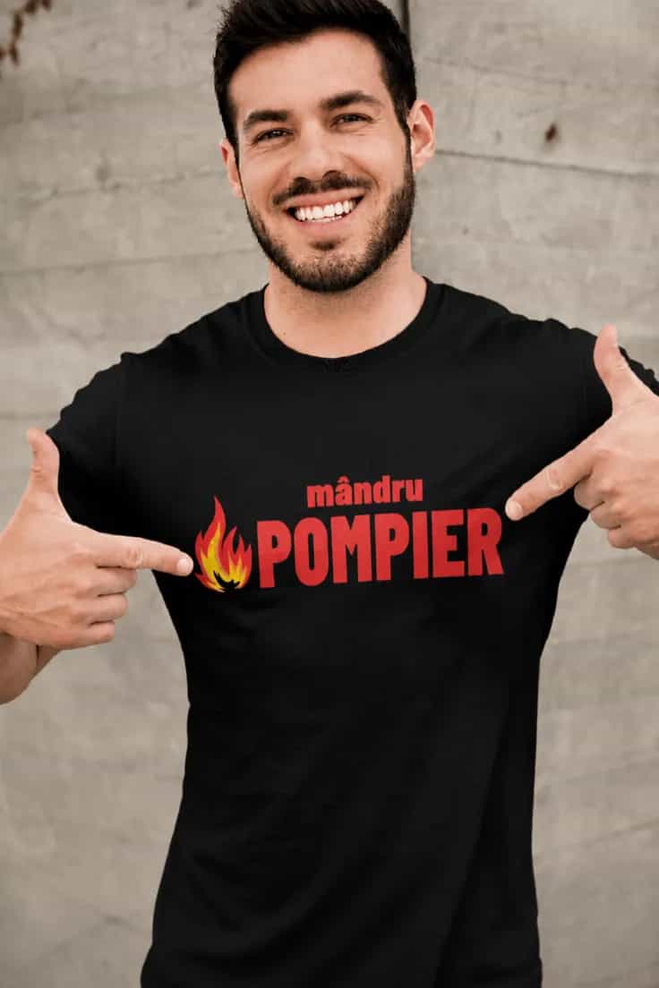 Tricou amuzant pompier mândru pentru femei și bărbați