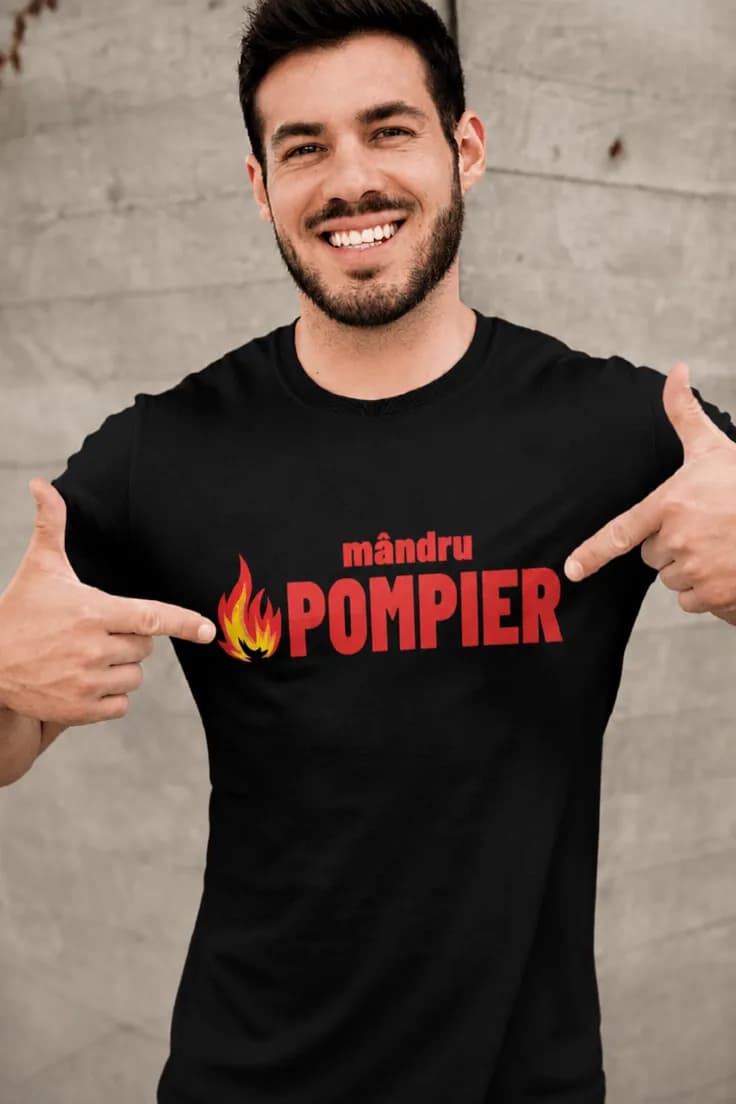 Tricou amuzant pompier mândru pentru femei și bărbați