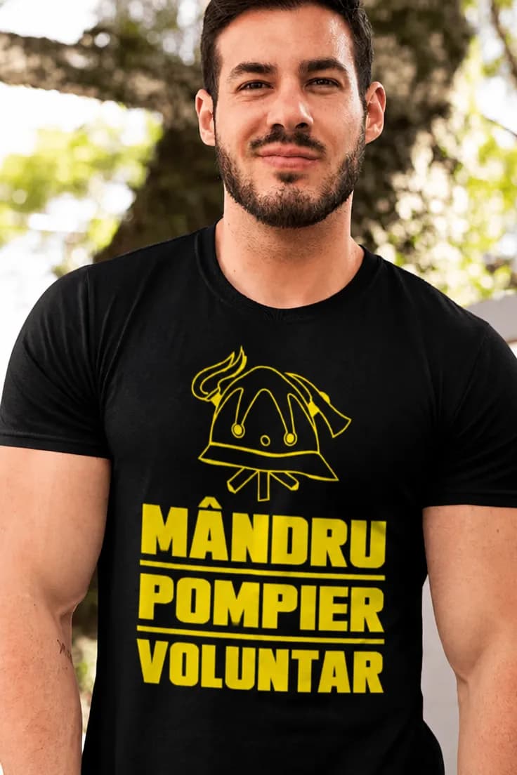Tricou pompier voluntar mândru pentru femei și bărbați