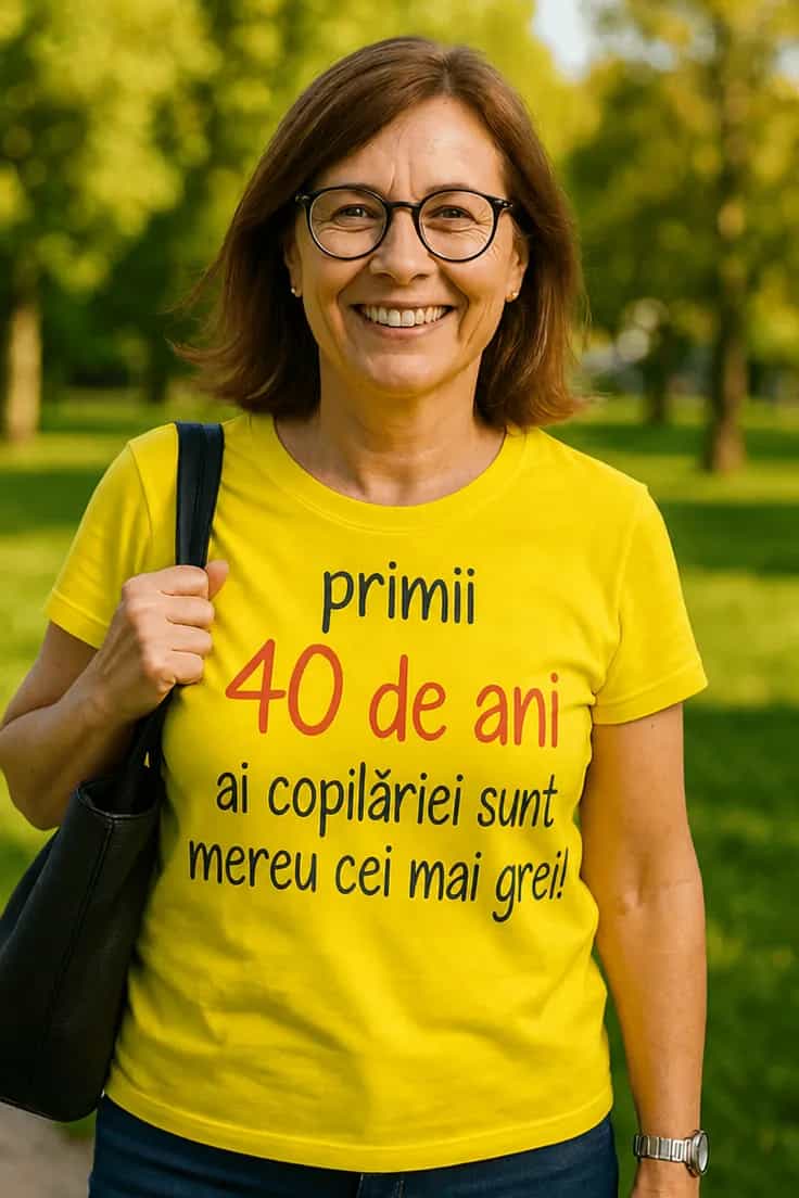 Tricou amuzant Primii 40 de ani grei