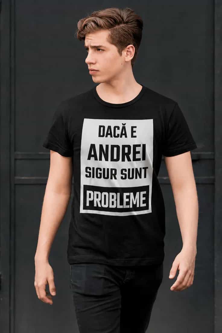Tricou amuzant Probleme cu nume personalizat
