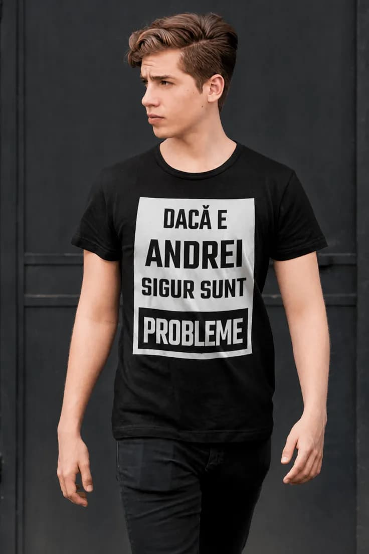 Tricou amuzant Probleme cu nume personalizat