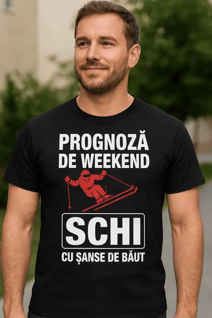 Tricou amuzant Prognoză de weekend | SCHI CU