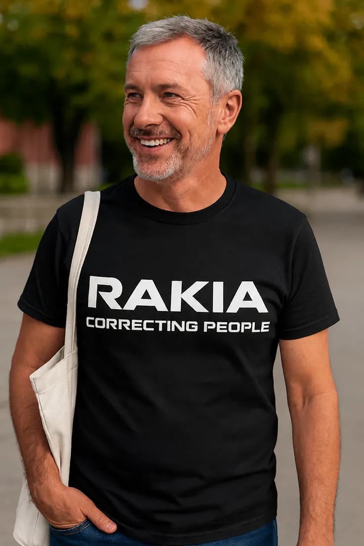 Tricou amuzant Rakia corectează oamenii