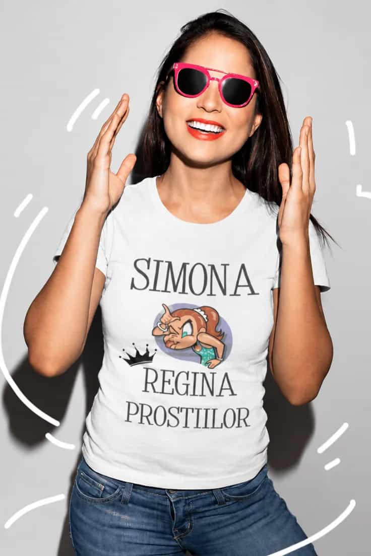 Tricou amuzant Regina prostiilor cu nume personalizat