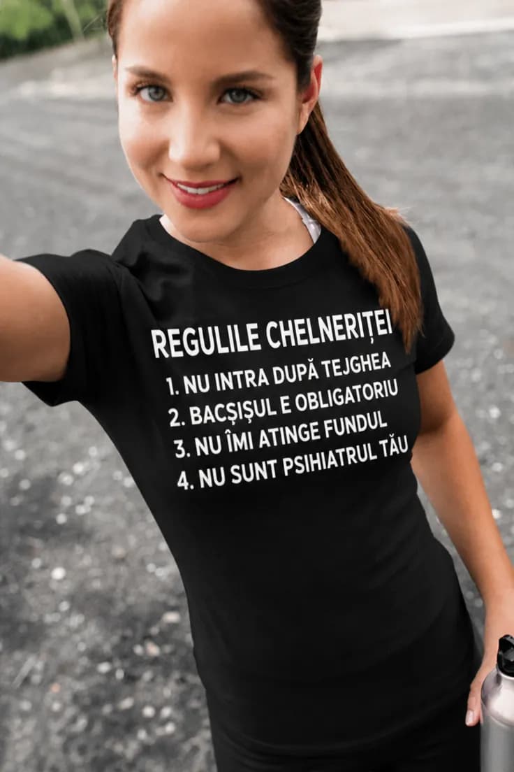 Tricou amuzant Regulile chelneriței