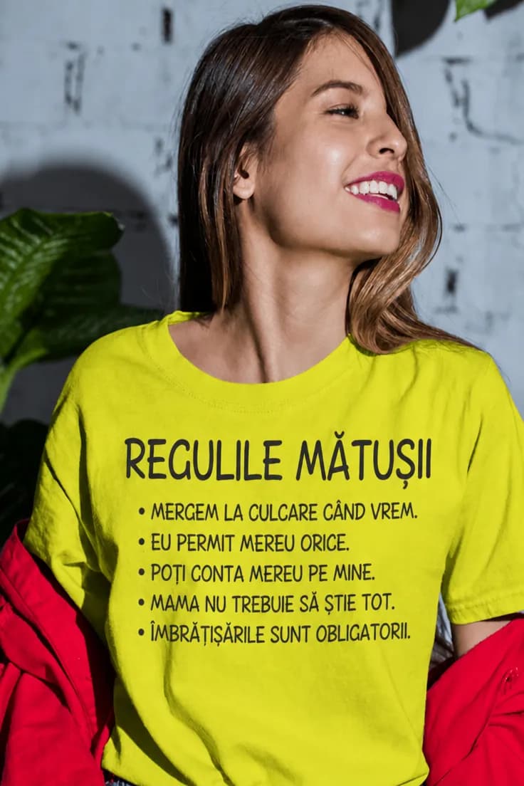 Tricou amuzant Regulile mătușii - REGULILE MĂTUȘII