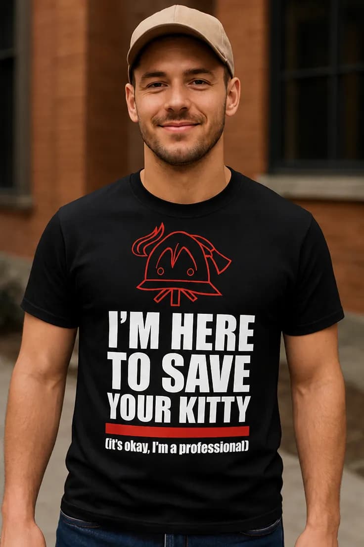 Tricou amuzant Salvator de pisicuțe – I'M HERE TO SAVE