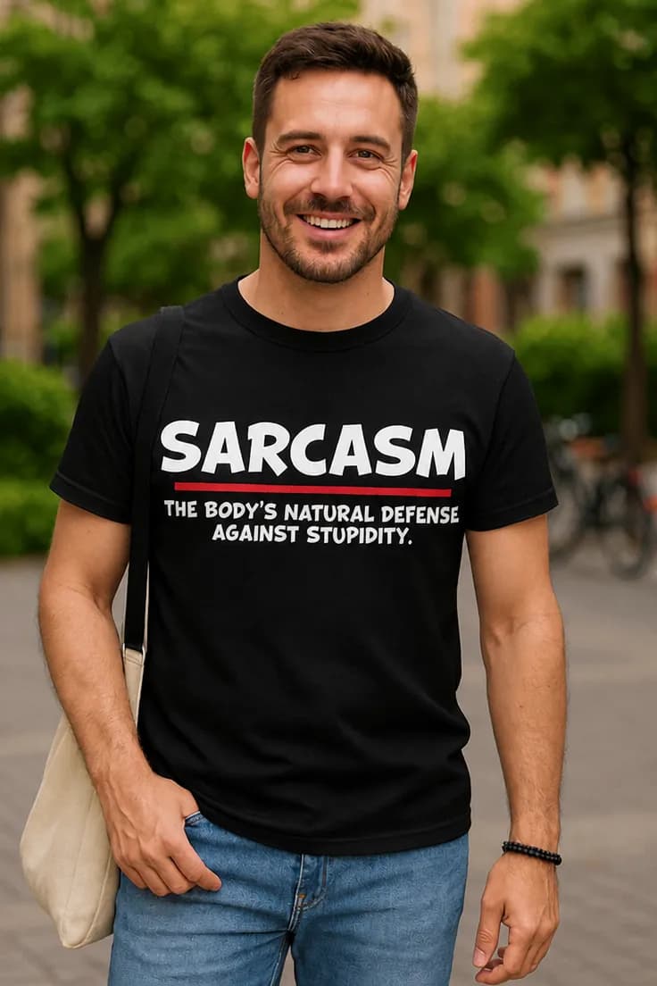 Tricou amuzant Sarcasm apărare naturală