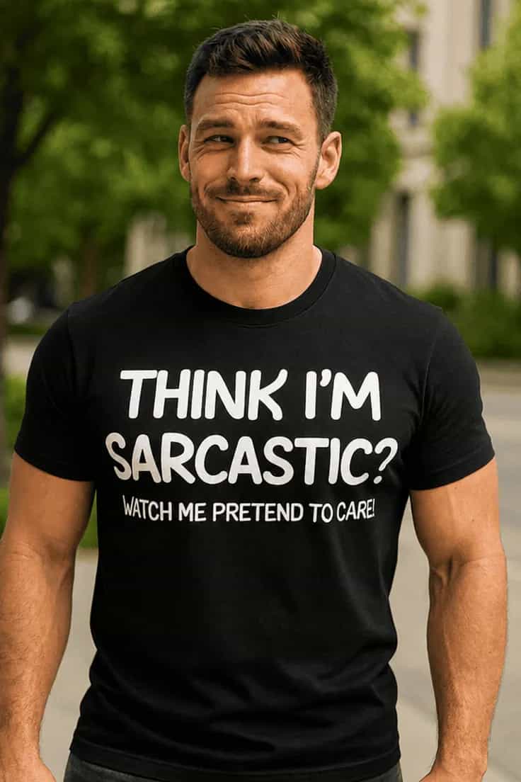 Tricou amuzant Sarcasm și nepăsare - THINK I'M