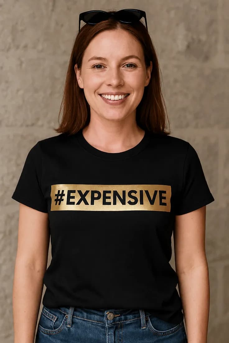 Tricou amuzant Scump #EXPENSIVE