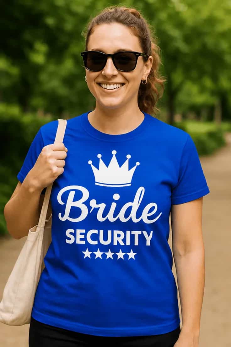 Tricou amuzant Security mireasă – Bride SECURITY