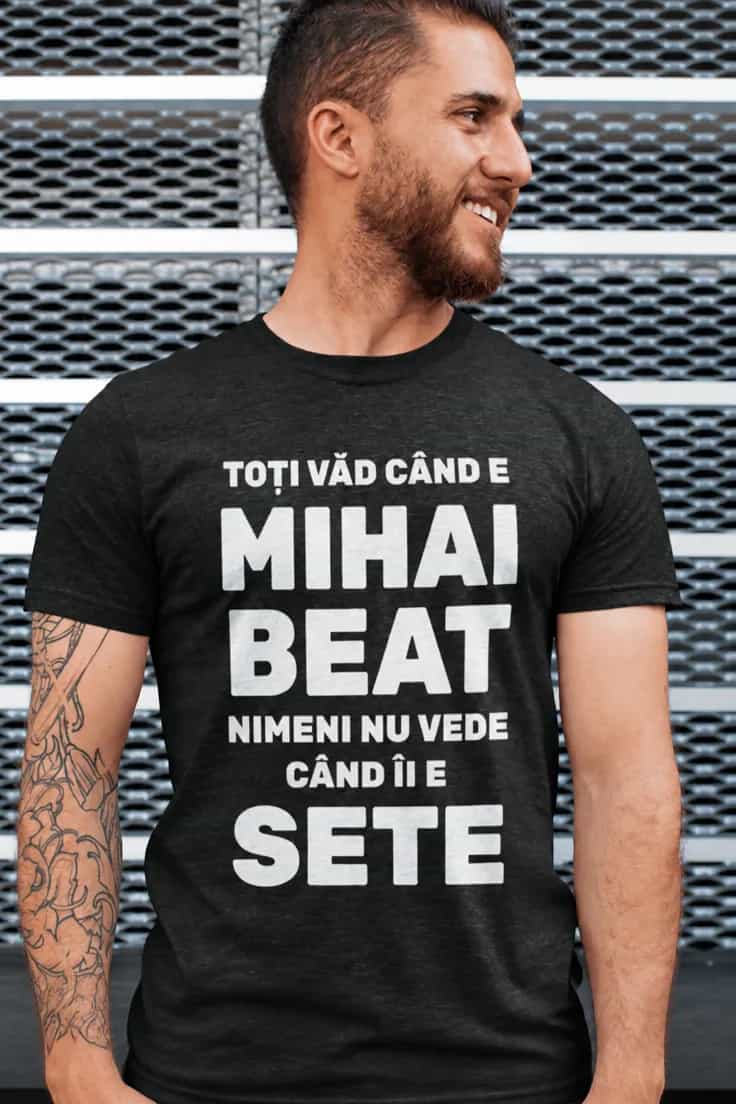 Tricou amuzant Sete nevăzută cu nume personalizat