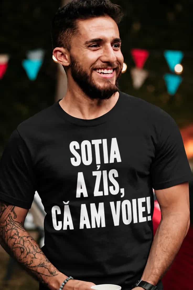 Tricou amuzant Soția a zis că pot - SOȚIA A ZIS, CĂ