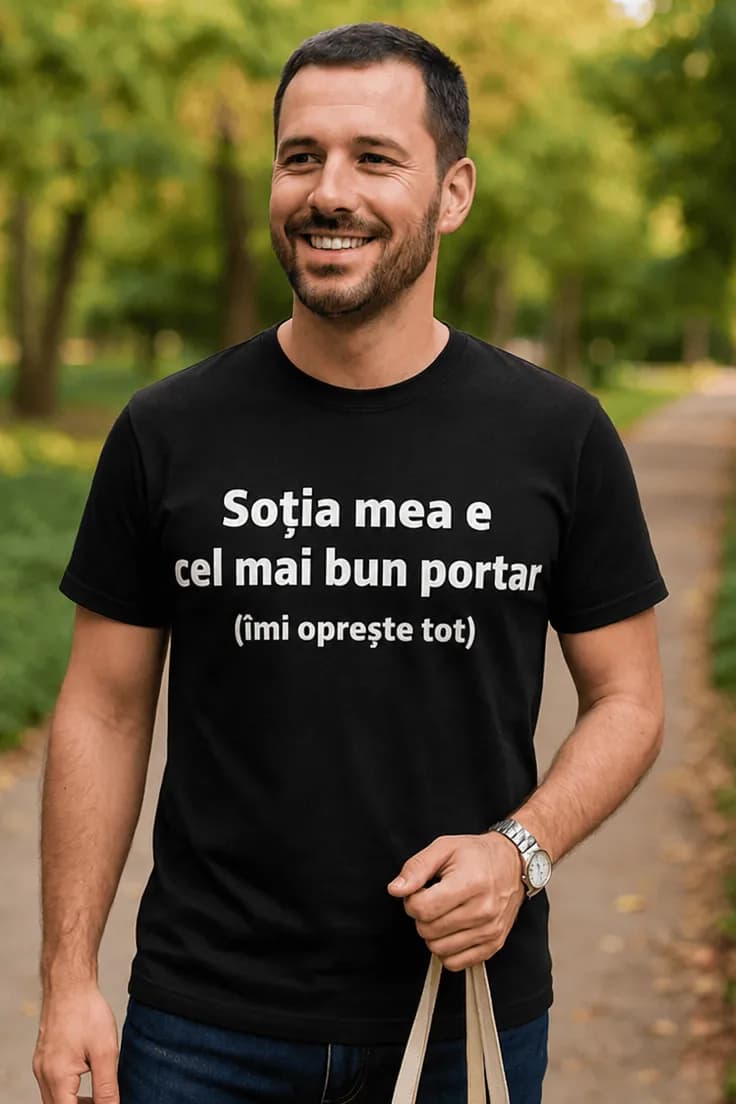Tricou amuzant Soția mea portar - Soția mea e