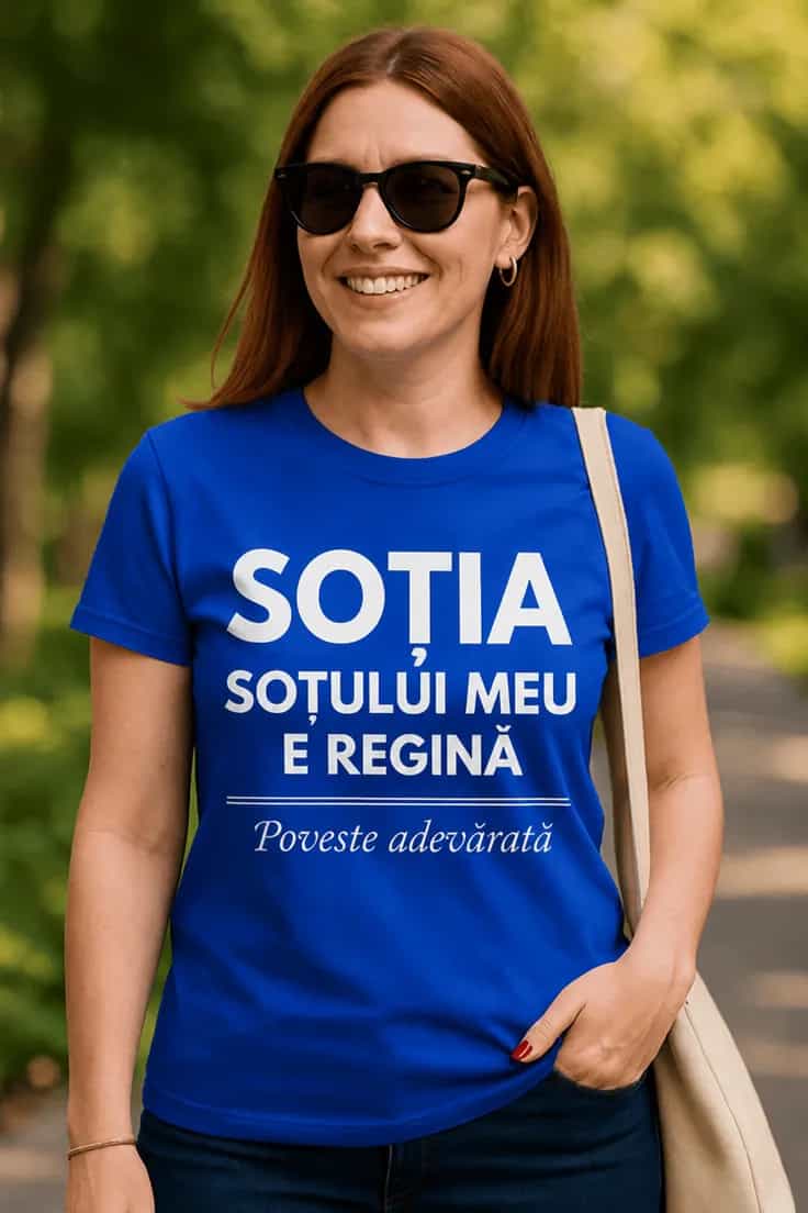 Tricou amuzant Soția soțului meu e regină