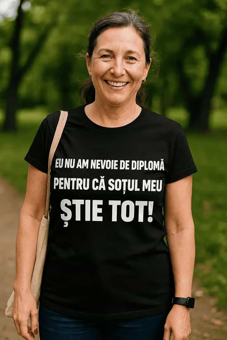 Tricou amuzant Soțul știe tot – EU NU AM NEVOIE
