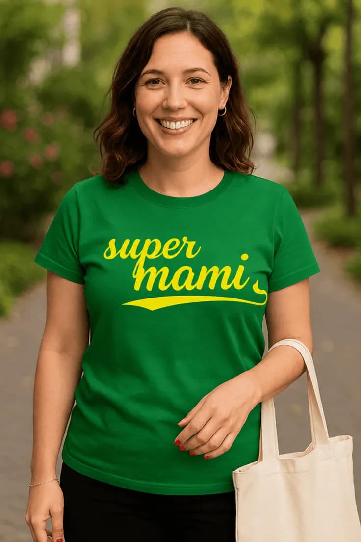 Tricou amuzant Super mami de ziua mamei