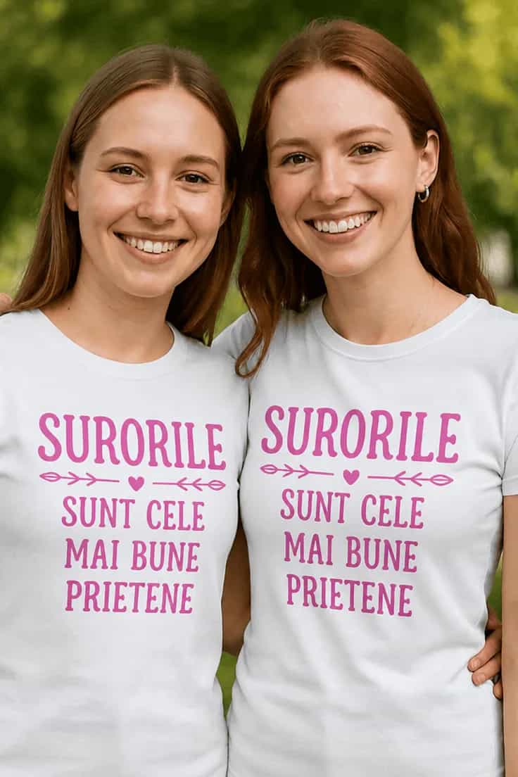 Tricou amuzant Surorile sunt cele mai bune prietene