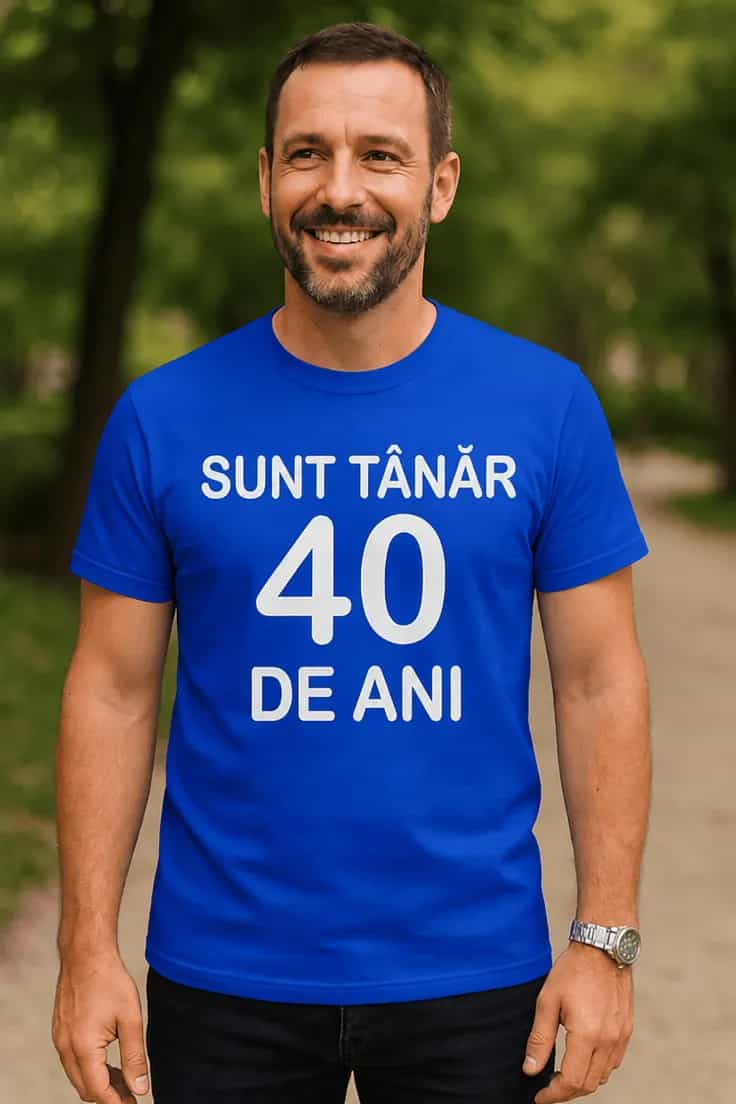 Tricou amuzant Tânăr la 40 de ani