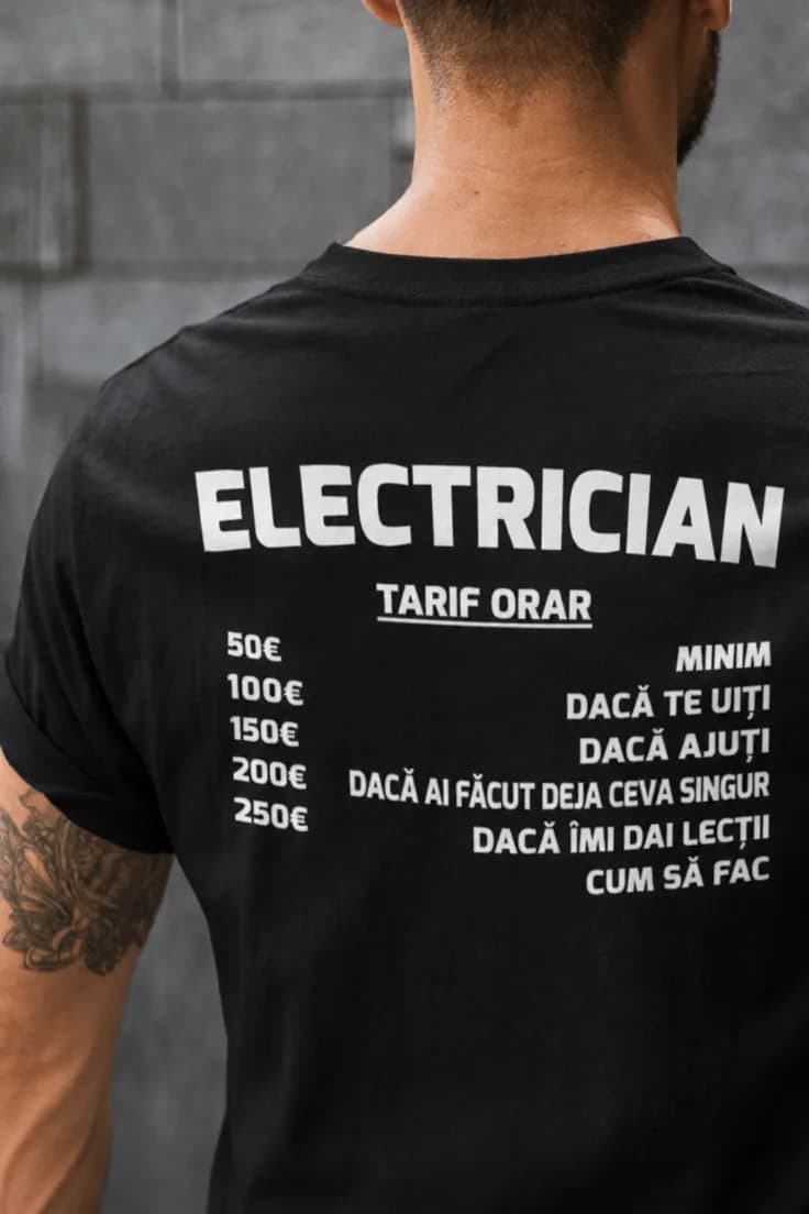 Tricou amuzant Tarif orar profesie personalizată