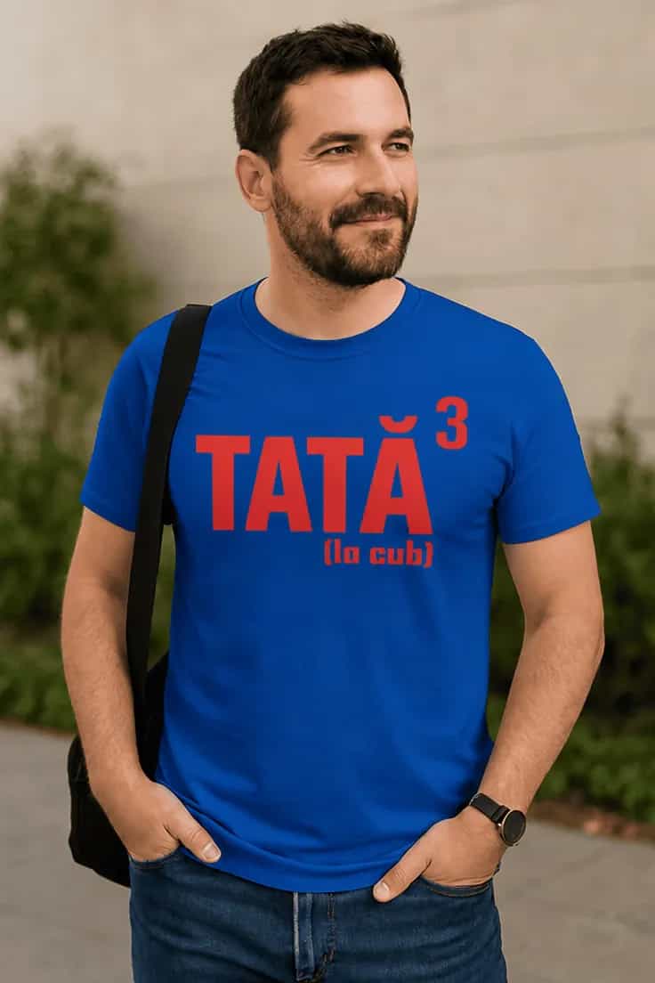 Tricou amuzant Tată la cub – TATĂ³ (la cub)