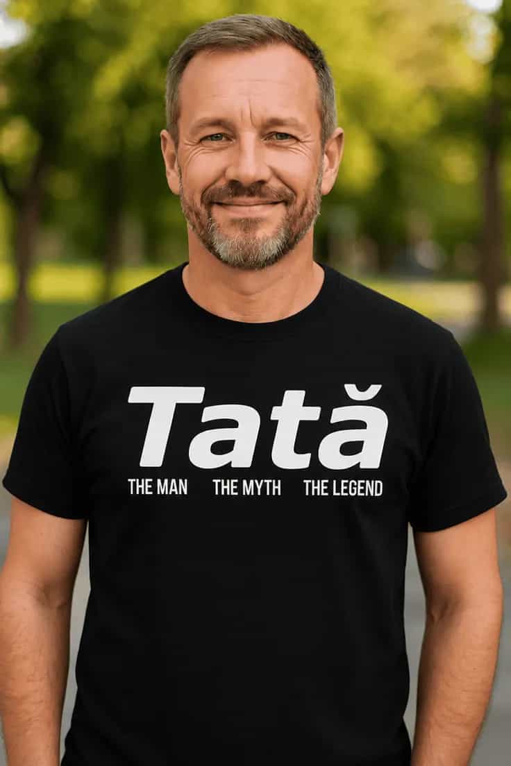 Tricou amuzant Tată legendă - Tată THE MAN
