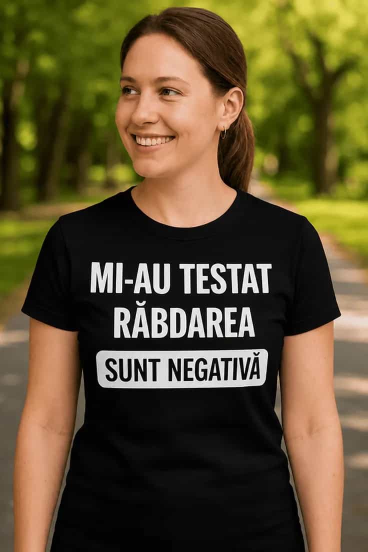 Tricou amuzant Test de răbdare negativ