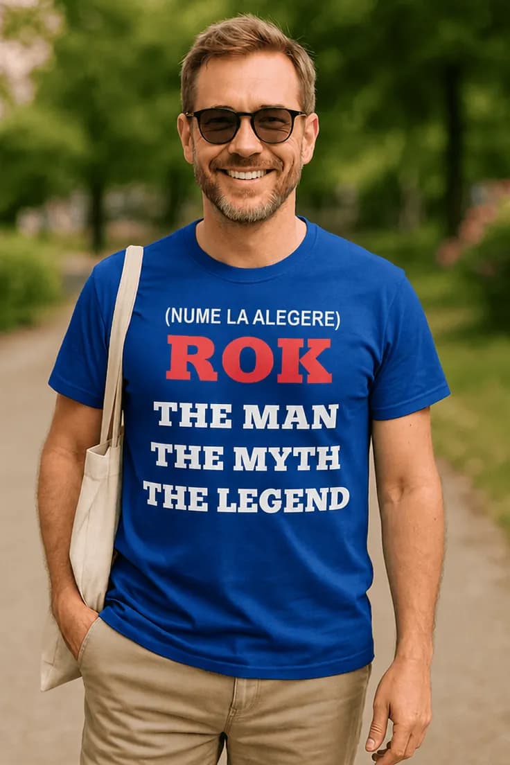Tricou amuzant The man legend cu nume personalizat