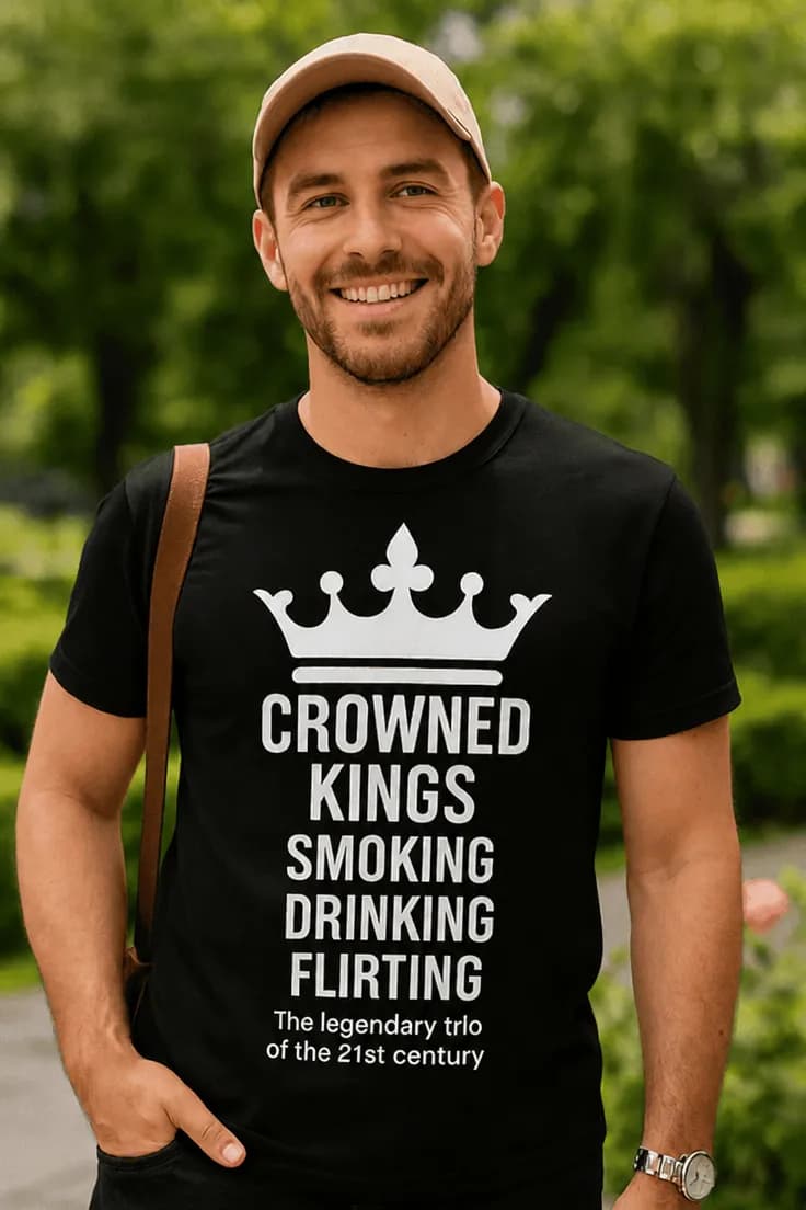 Tricou amuzant Trei regi legendari – CROWNED KINGS