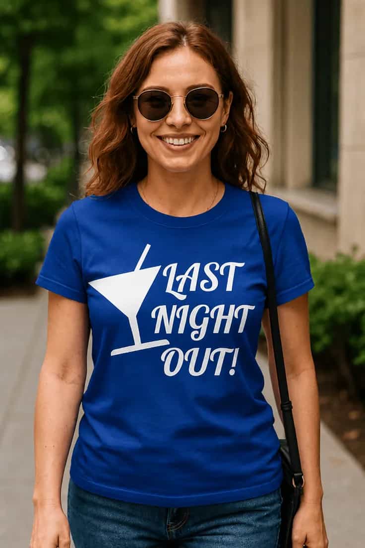 Tricou amuzant Ultima noapte în oraș - LAST NIGHT OUT!