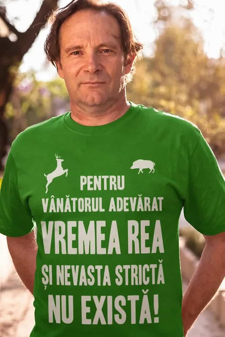 Tricou amuzant Vânător adevărat și nevastă strictă