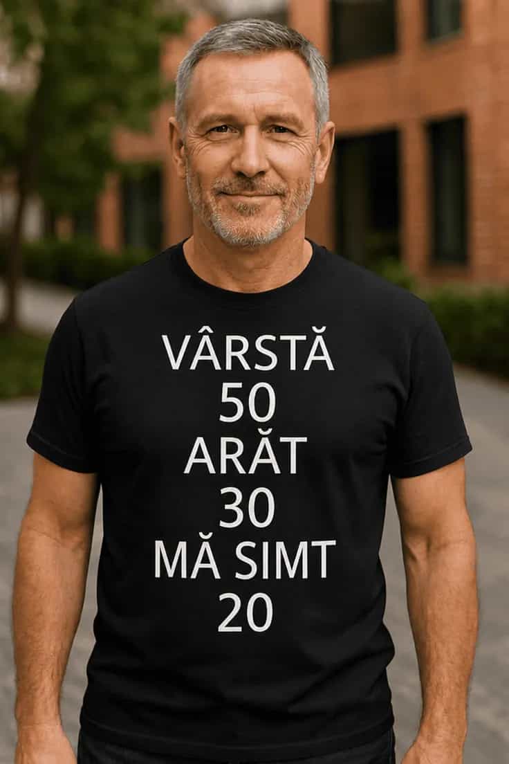 Tricou amuzant Vârstă 50 arăt 30